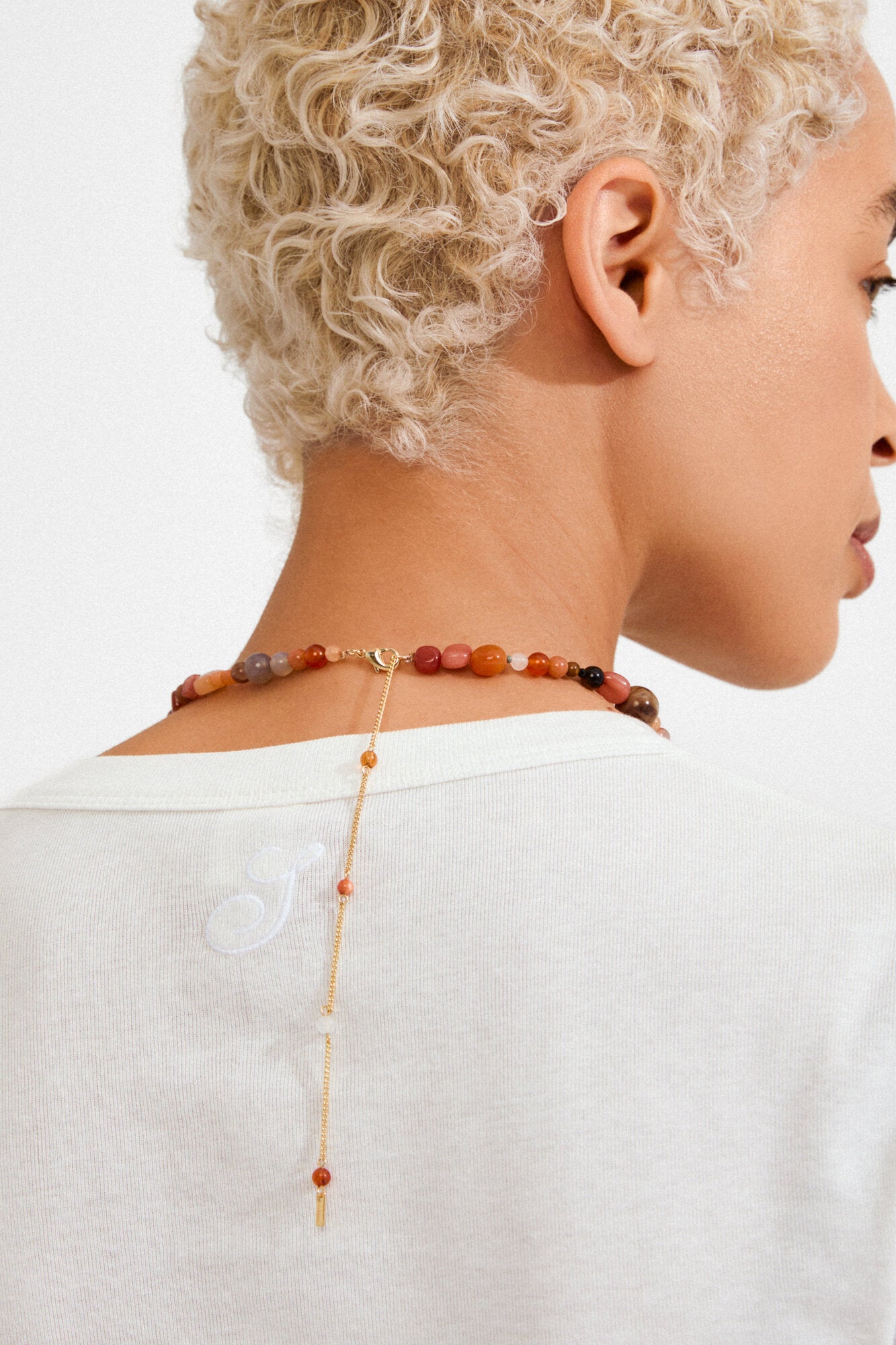 Iris halskæde - forgyldt/multi